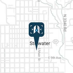 Map of Stillwater, Oklahoma, office location